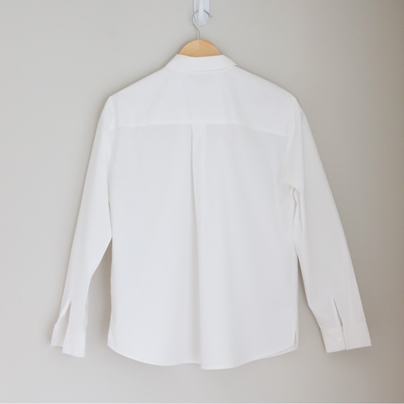 A Pea in the Pod Pietro Brunelli Cotton Poplin Maternity Blouse White Small - Picture 7 of 9